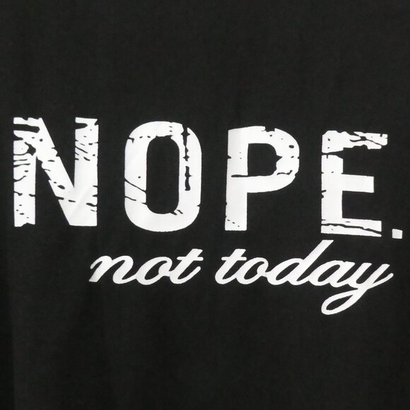 SHEIN - Curve | 2XL | Casual Black 'NOPE Not Today' Statement T-Shirt - Picture 1 of 13